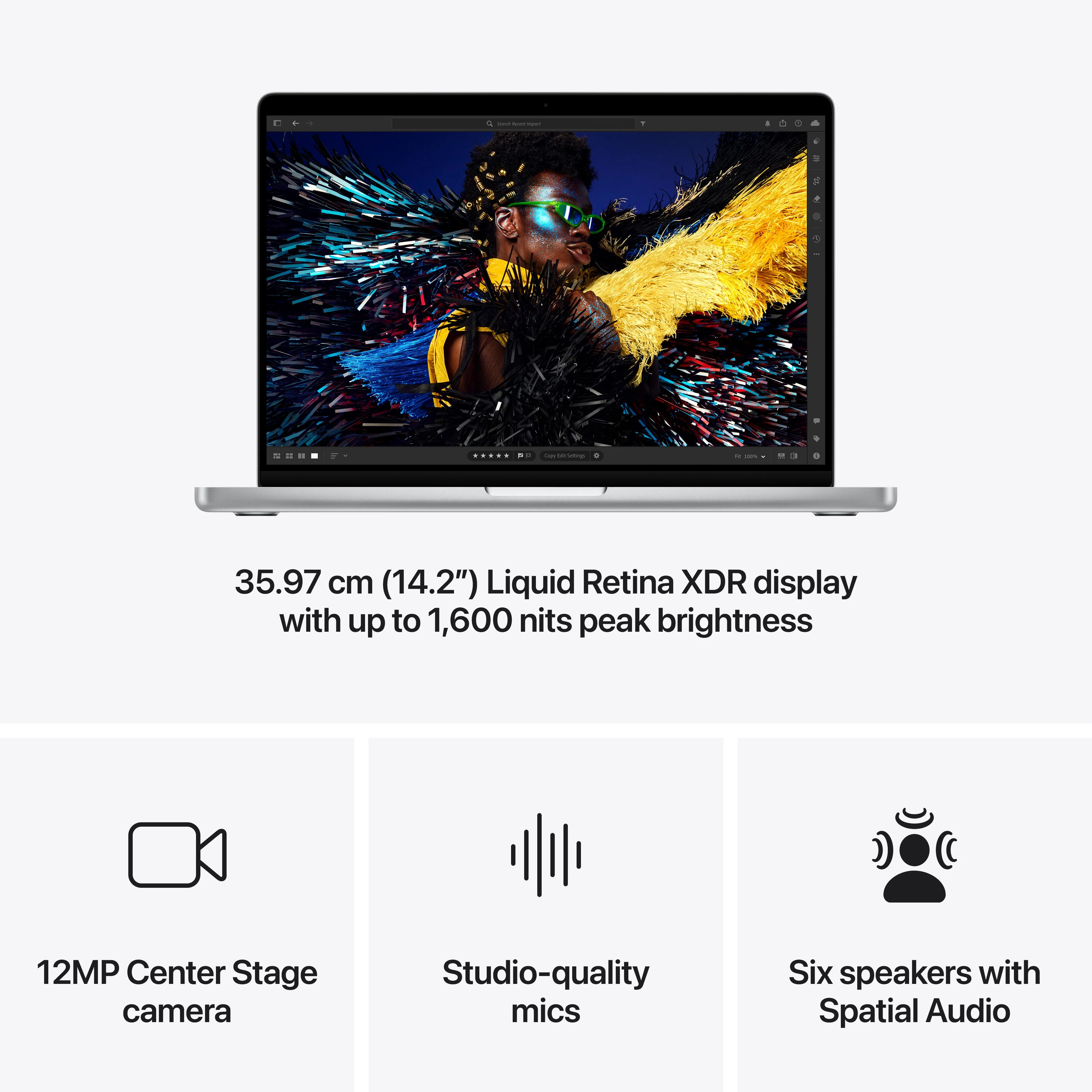 14-inch MacBook Pro: Apple M4 chip with 10-core CPU and 10-core GPU, 1TB SSD - Silver - Image 6
