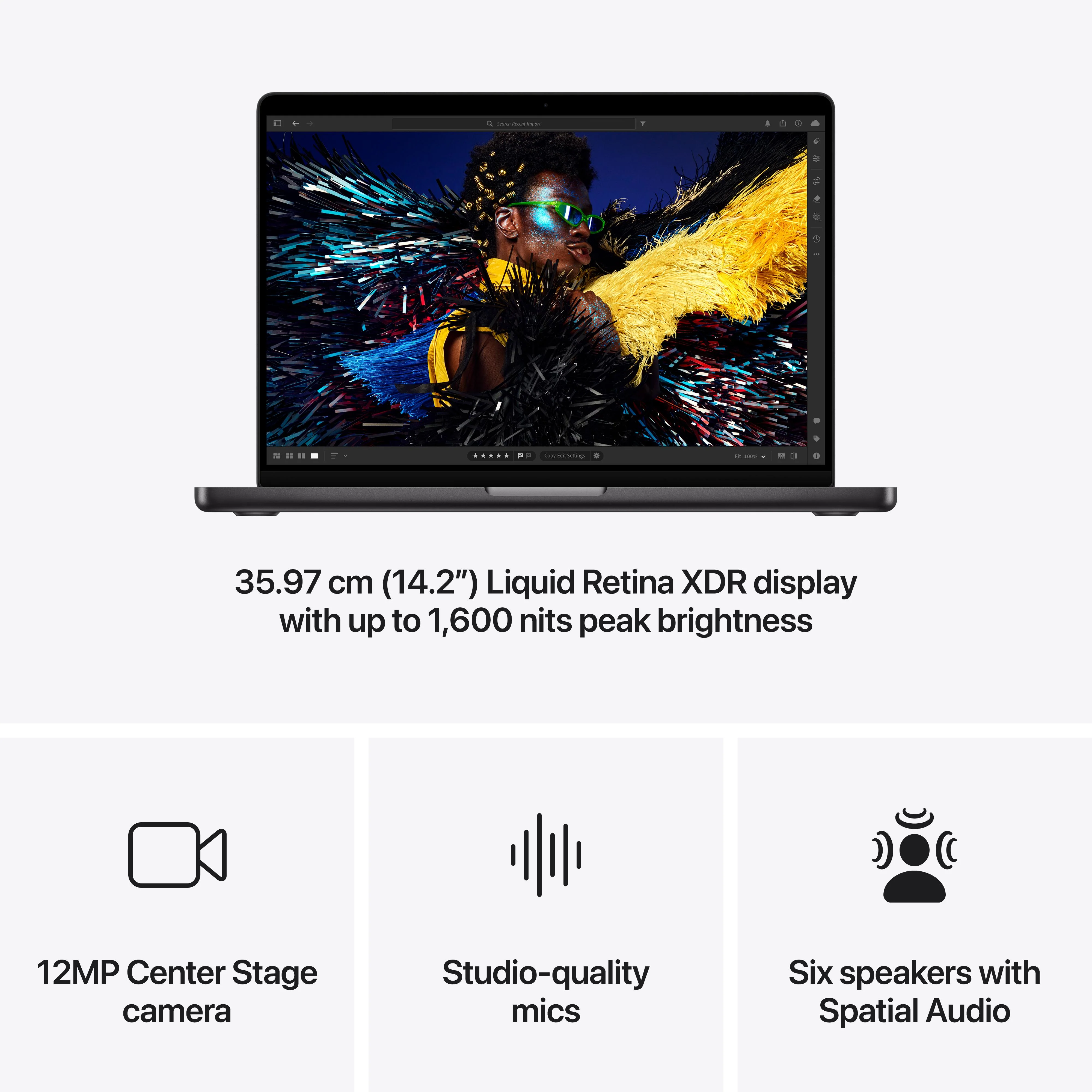 14-inch MacBook Pro: Apple M4 Pro chip with 14‑core CPU and 20‑core GPU, 1TB SSD - Space Black - Image 6