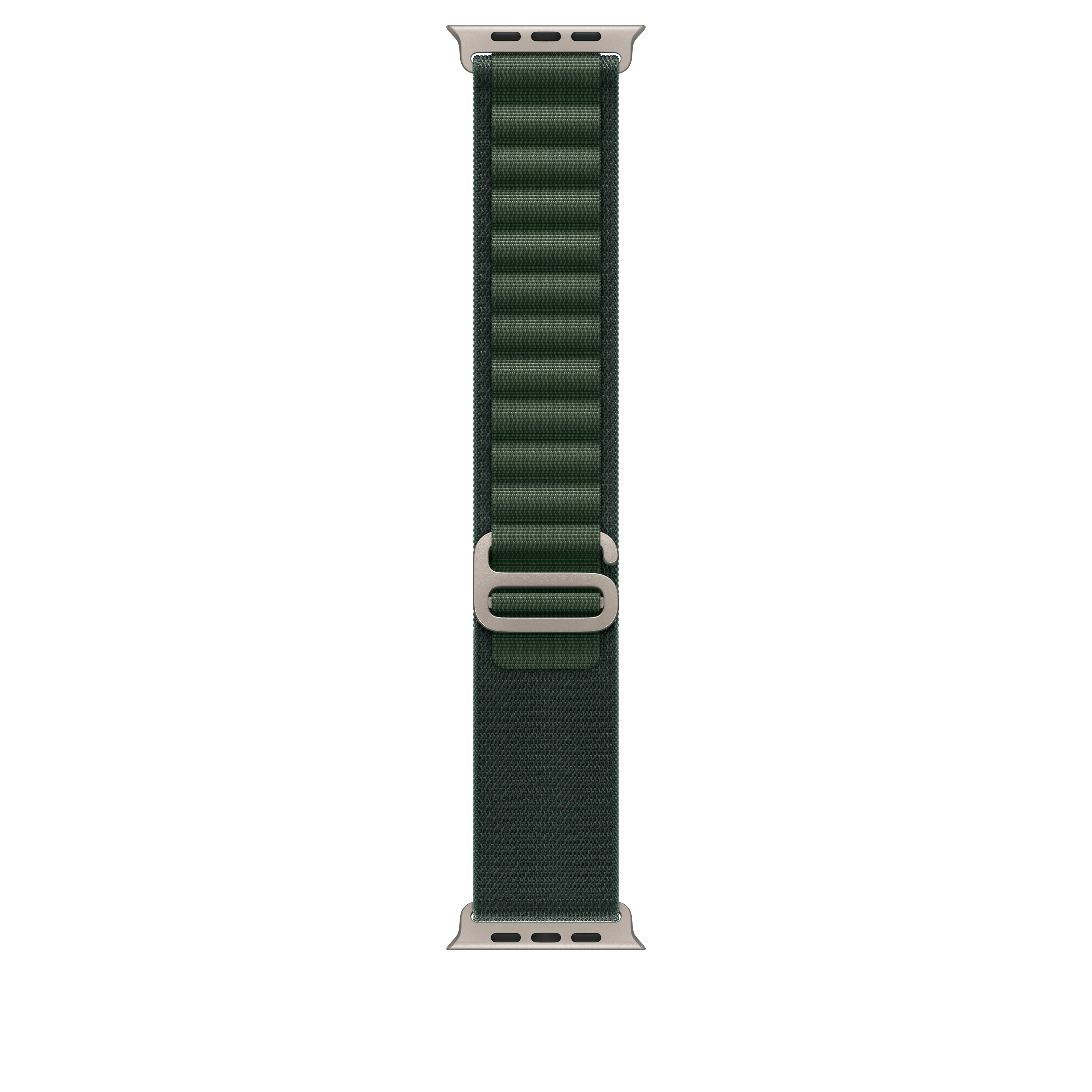 49mm Dark Green Alpine Loop - Medium - Natural Titanium Finish