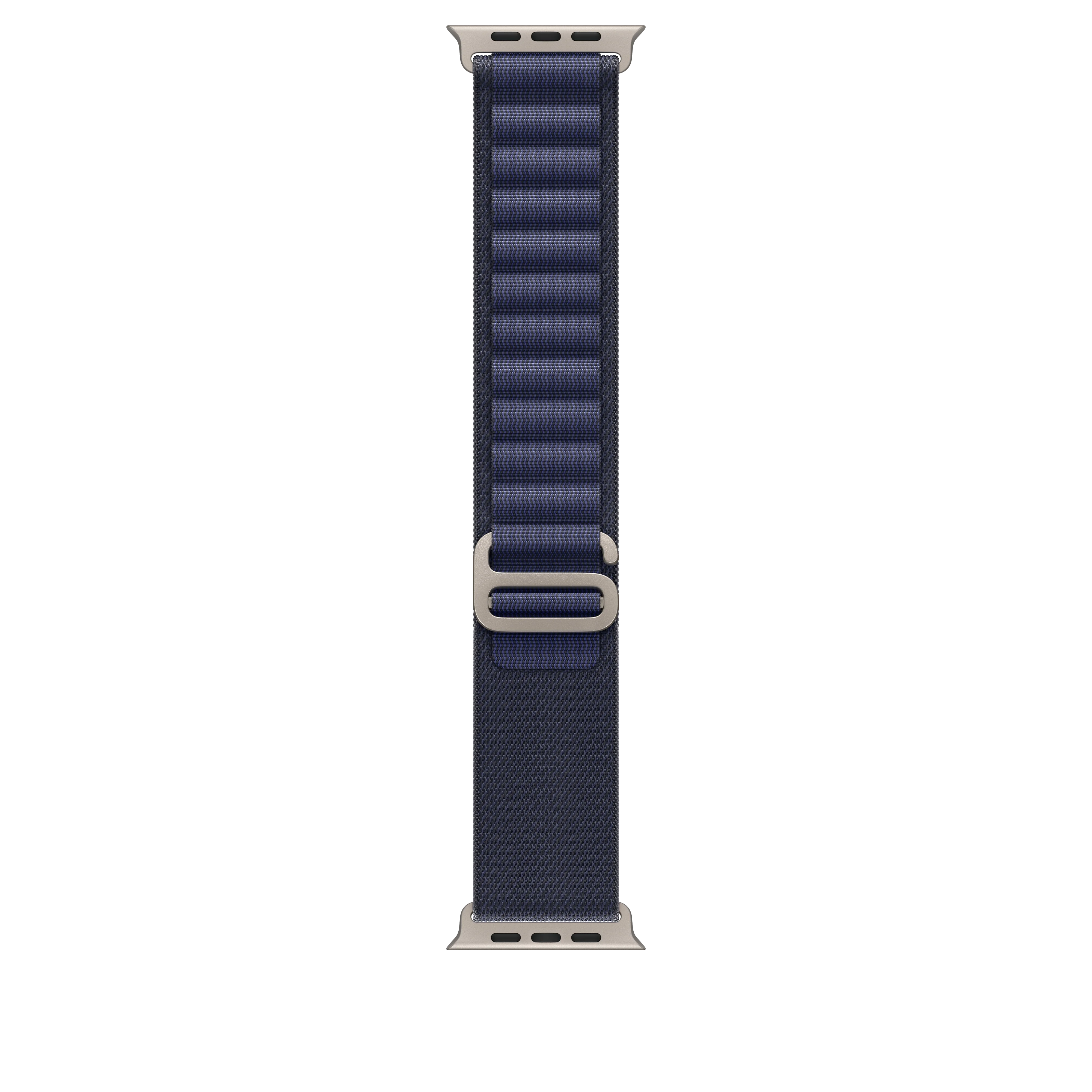 49mm Navy Alpine Loop - Large - Natural Titanium Finish