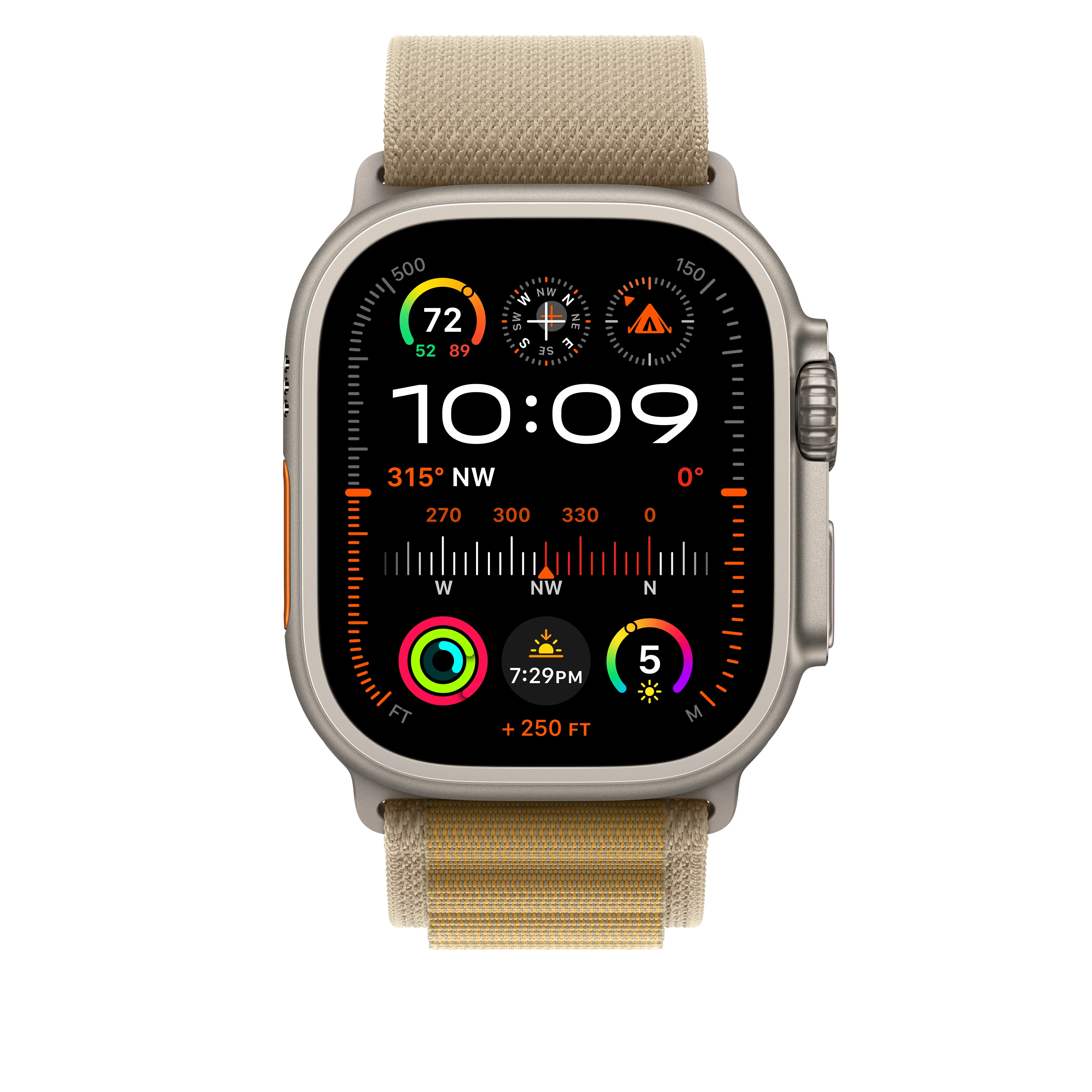 49mm Tan Alpine Loop - Large - Natural Titanium Finish - Image 3
