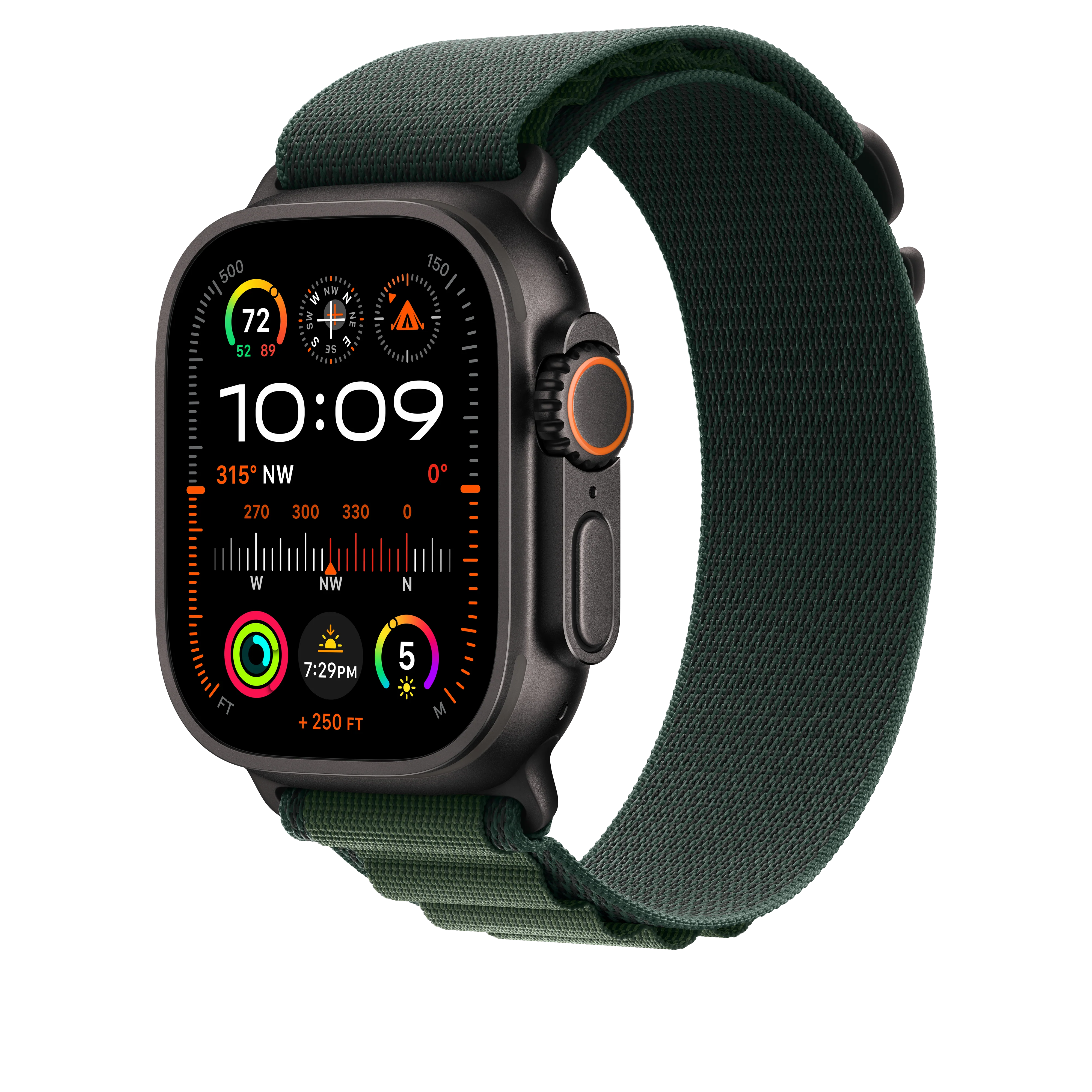 49mm Dark Green Alpine Loop - Large - Black Titanium Finish - Image 2