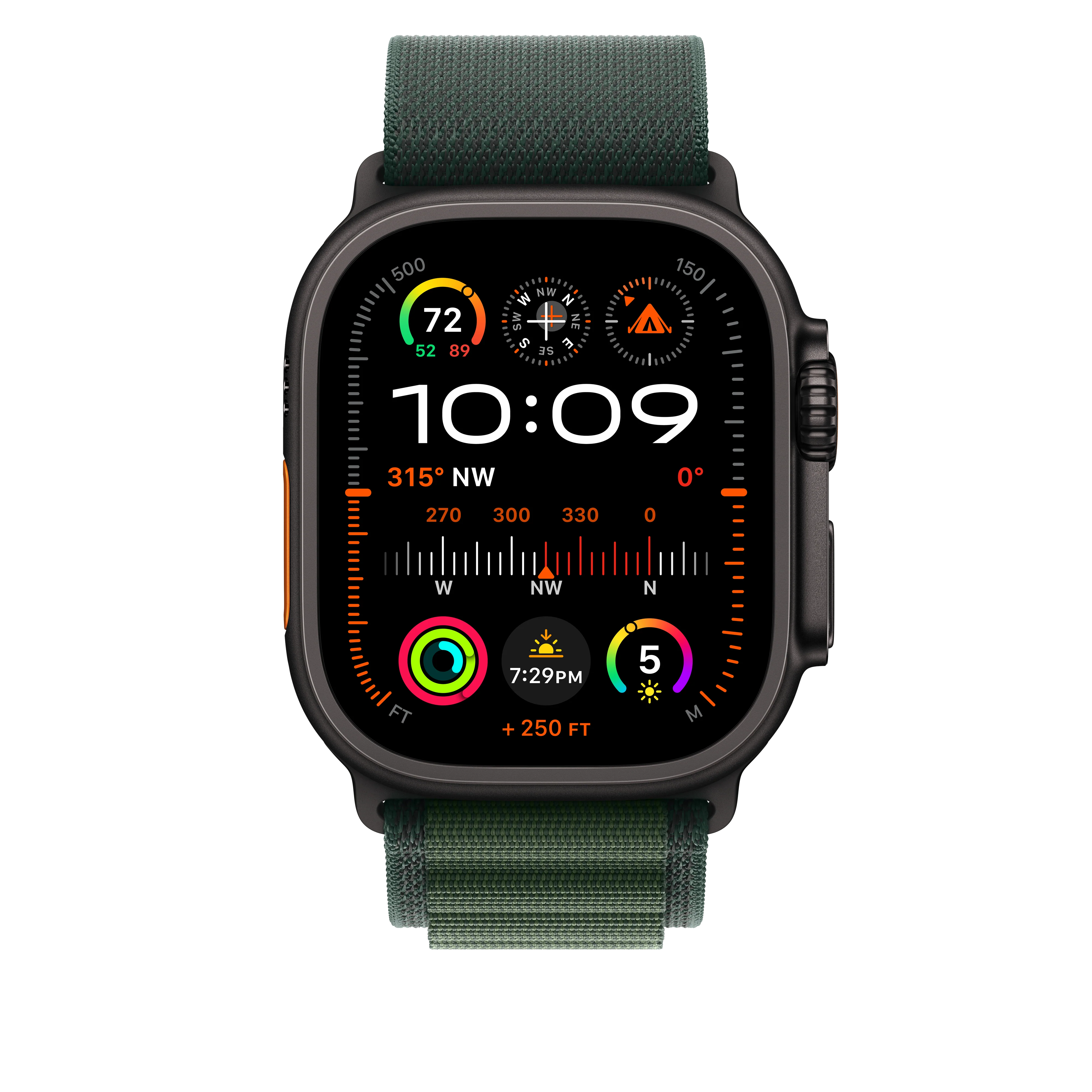 49mm Dark Green Alpine Loop - Large - Black Titanium Finish - Image 3