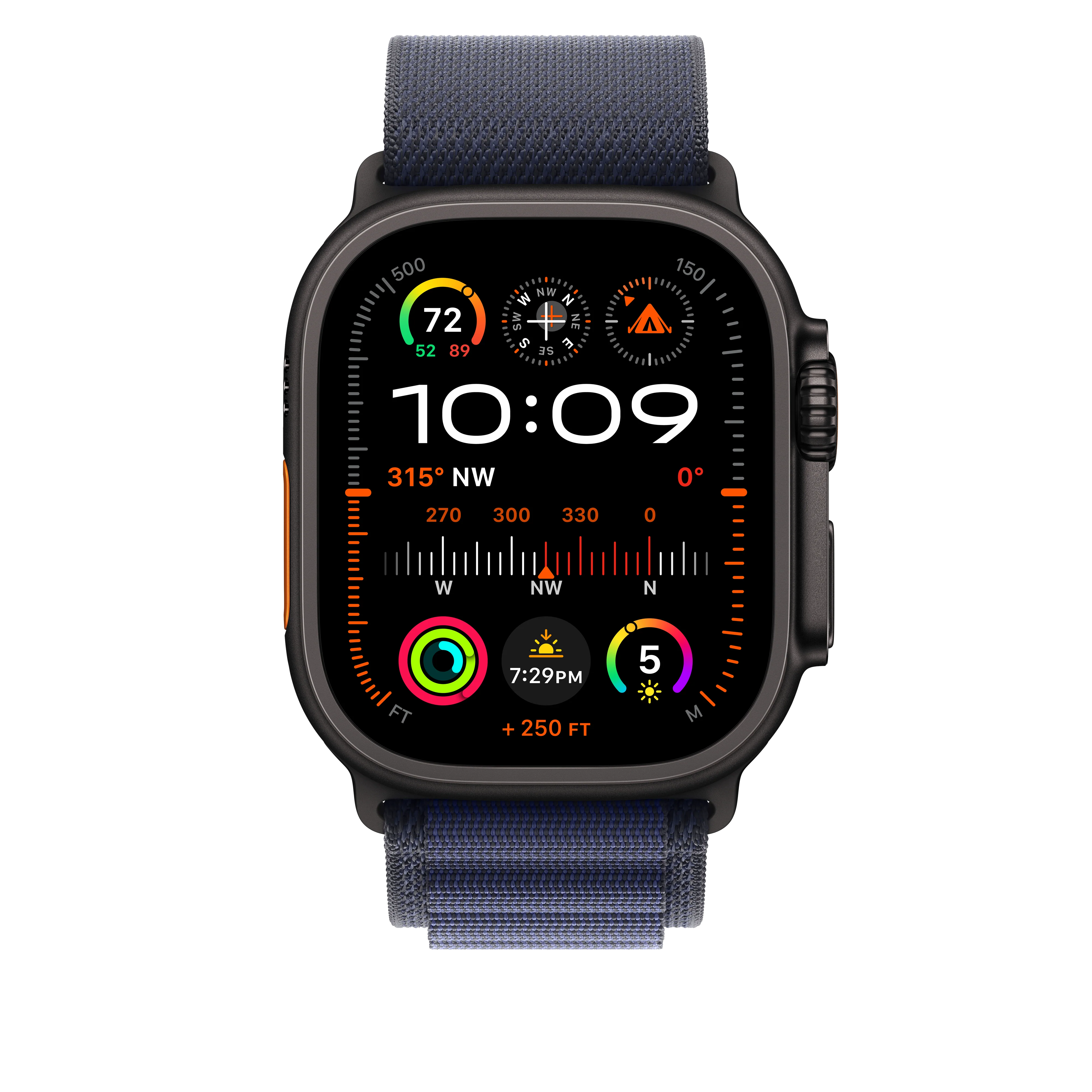 49mm Navy Alpine Loop - Large - Black Titanium Finish - Image 3