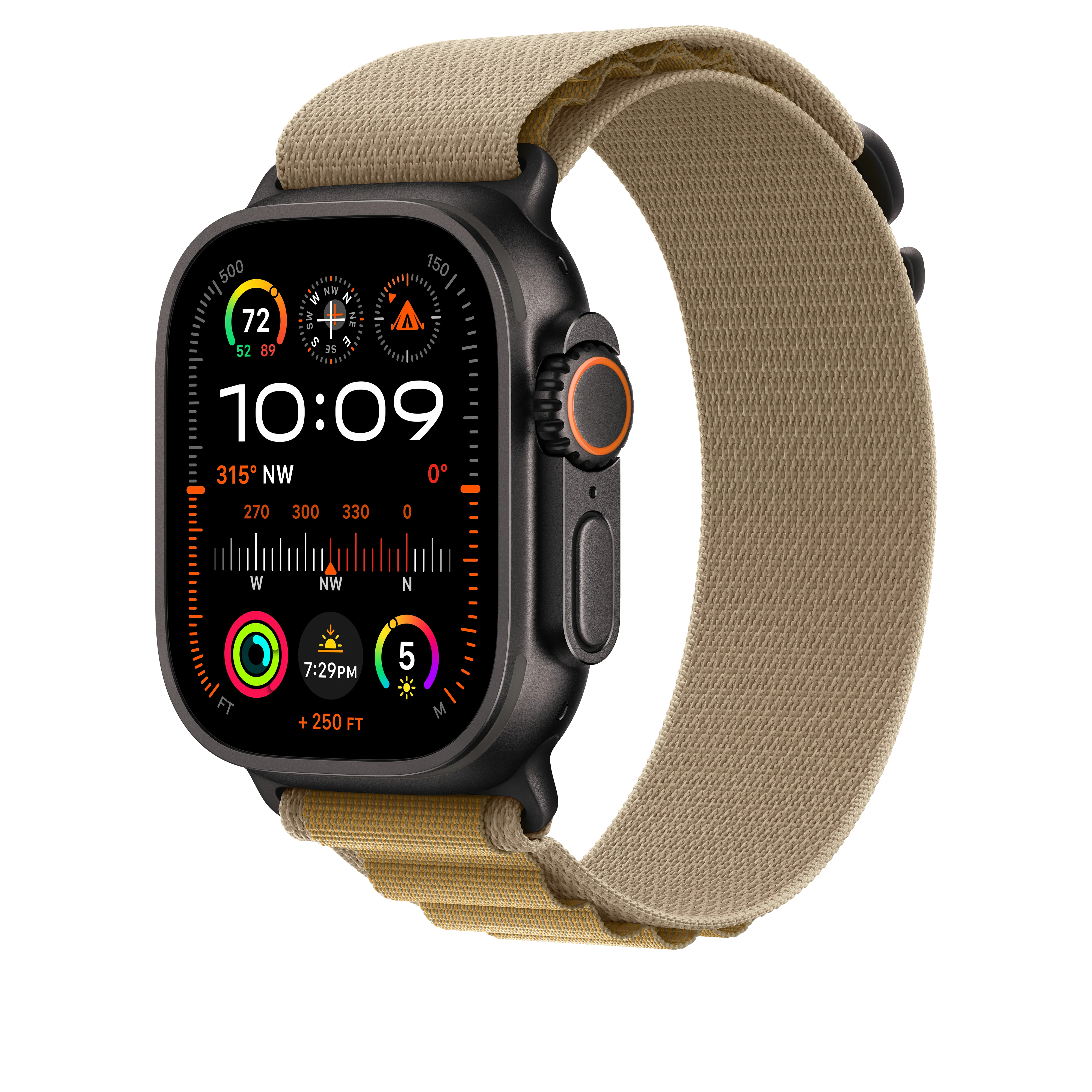49mm Tan Alpine Loop - Medium - Black Titanium Finish - Image 2