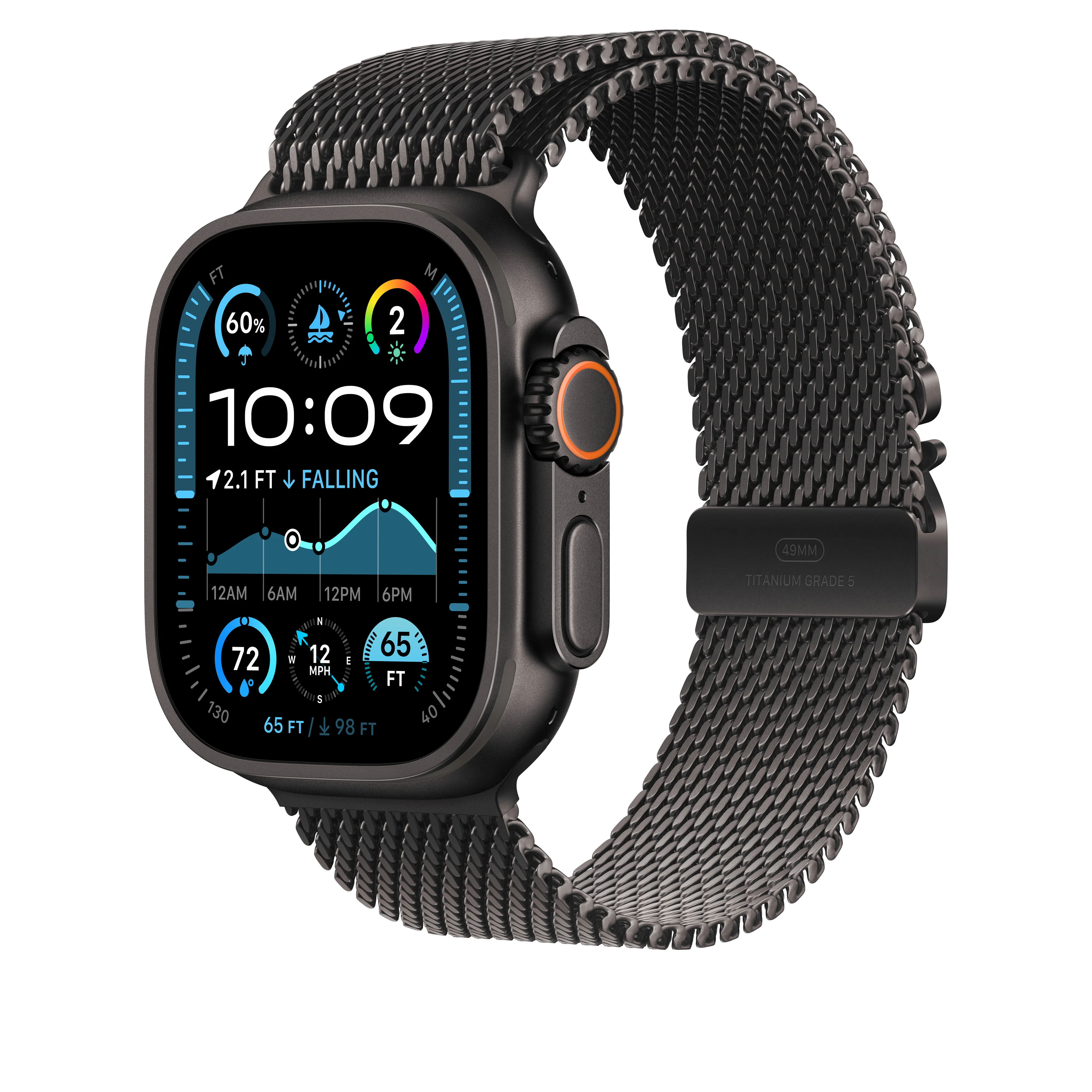 49mm Black Titanium Milanese Loop - Large - Image 2