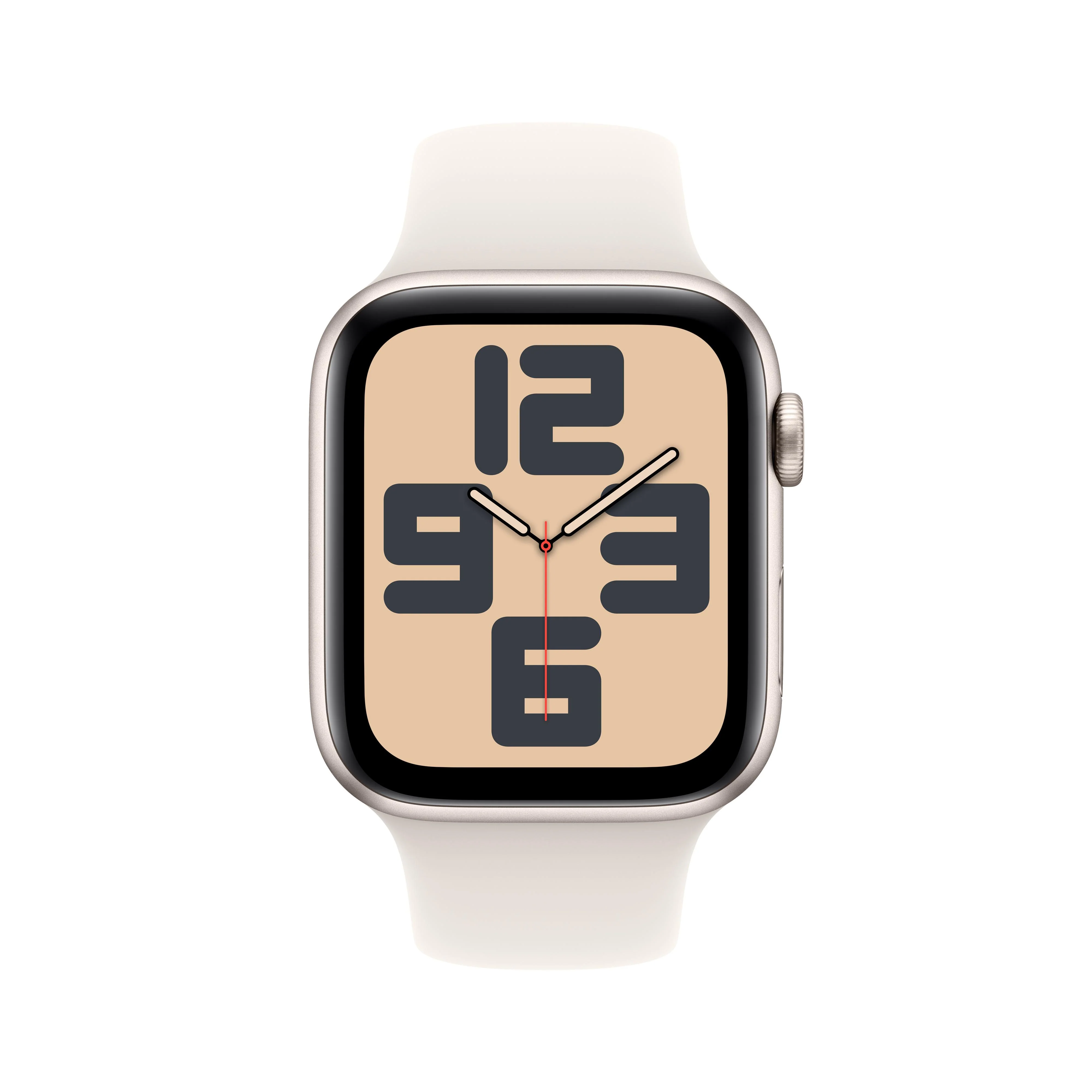 Apple Watch SE GPS 44mm Starlight Aluminium Case with Starlight Sport Band - S/M - Image 2