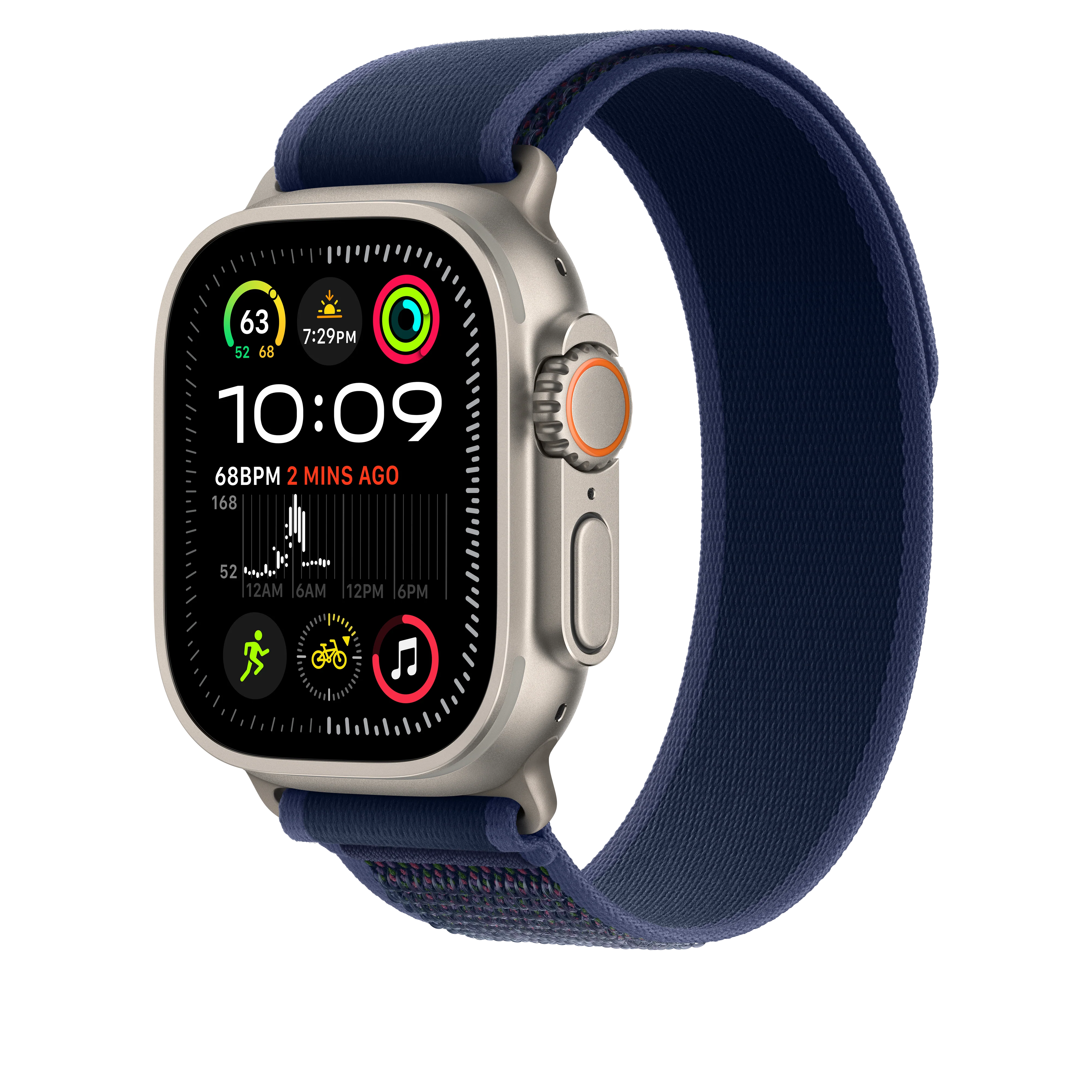 49mm Blue Trail Loop - S/M - Natural Titanium Finish - Image 2