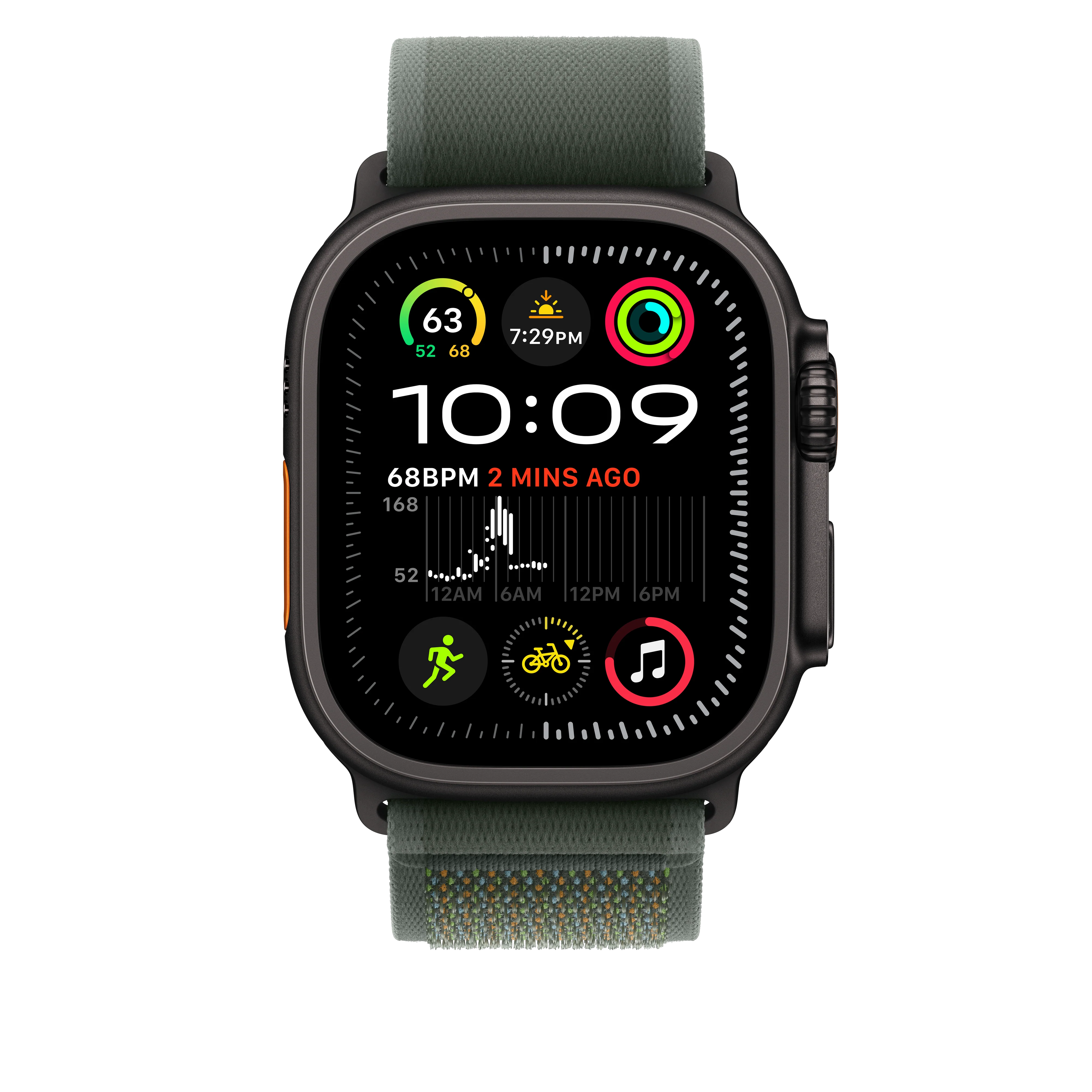 49mm Green Trail Loop - S/M - Black Titanium Finish - Image 3