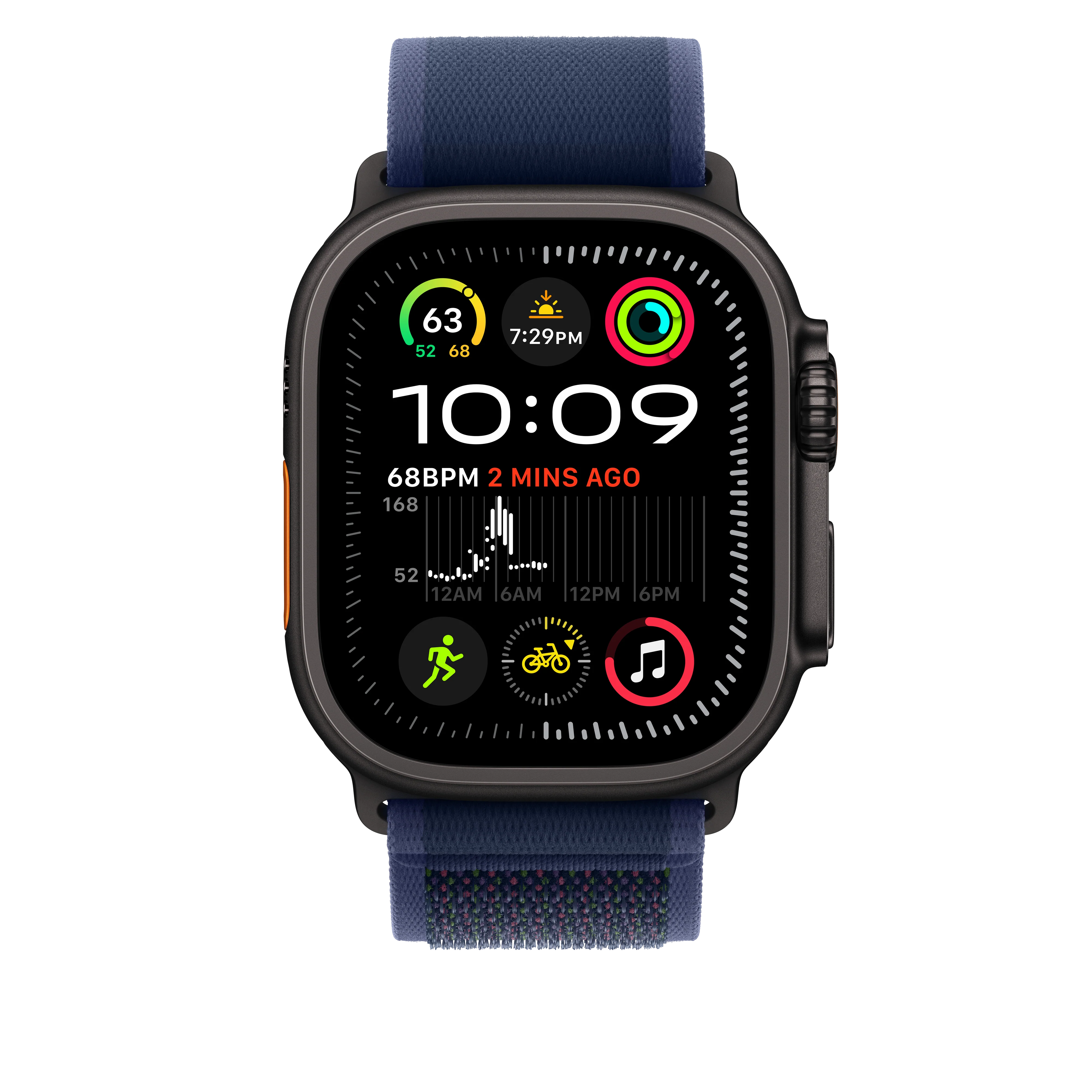 49mm Blue Trail Loop - S/M - Black Titanium Finish - Image 3