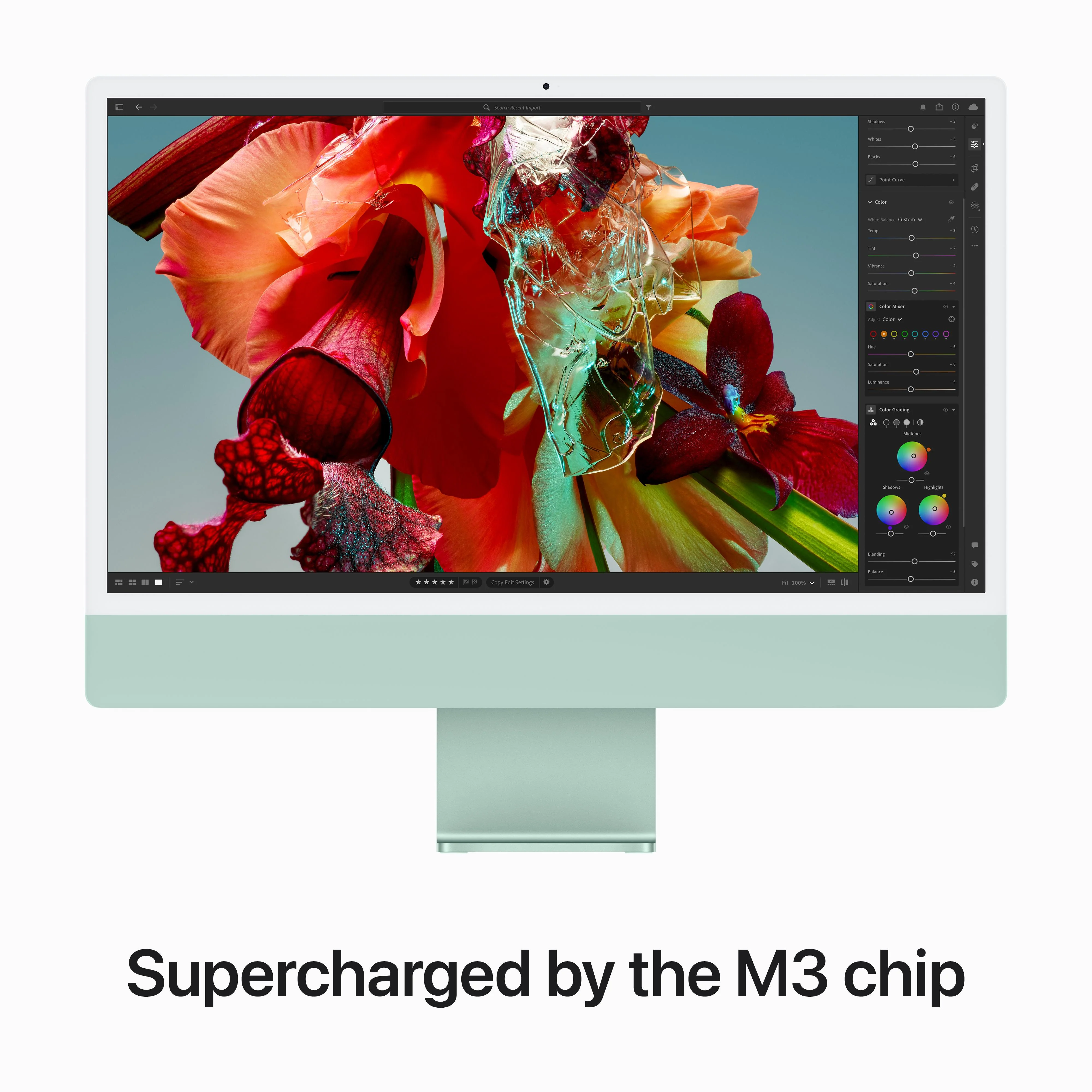 24-inch iMac with Retina 4.5K display: Apple M3 chip with 8‑core CPU and 8‑core GPU, 256GB SSD - Green - Image 4