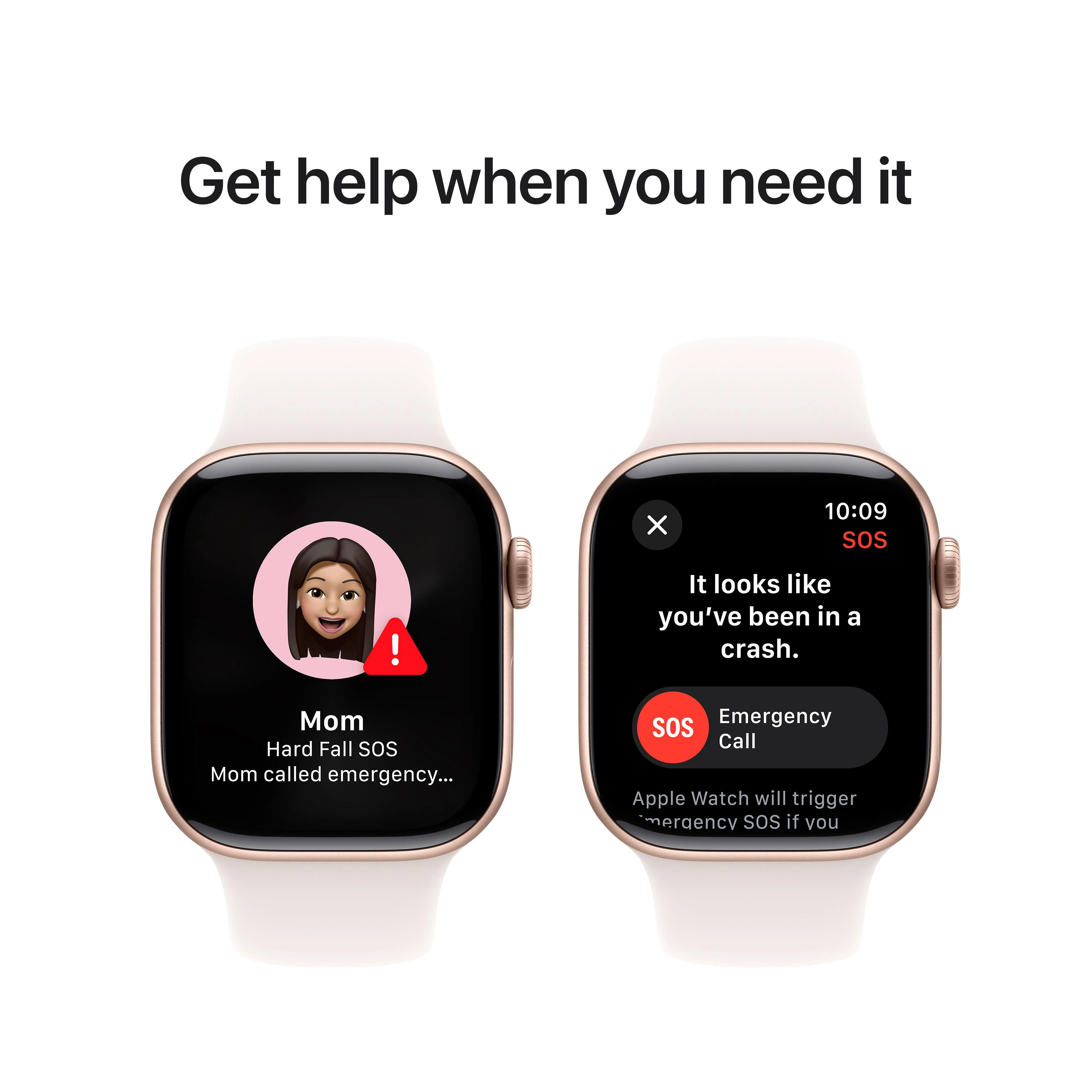 Apple Watch Series 10 GPS 42mm Rose Gold Aluminium Case with Light Blush Sport Band - S/M - Image 6