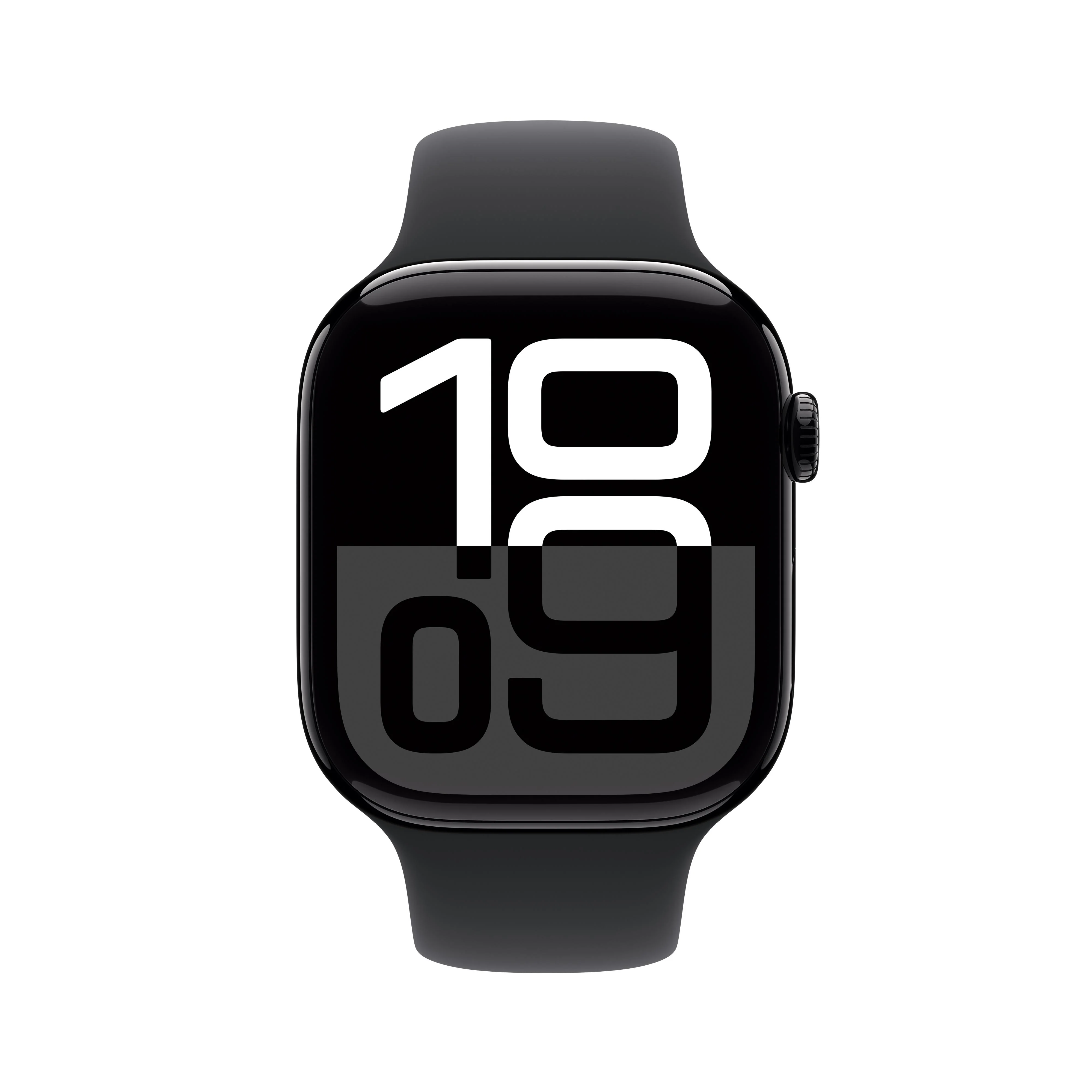 Apple Watch Series 10 GPS 46mm Jet Black Aluminium Case with Black Sport Band - S/M - Image 2