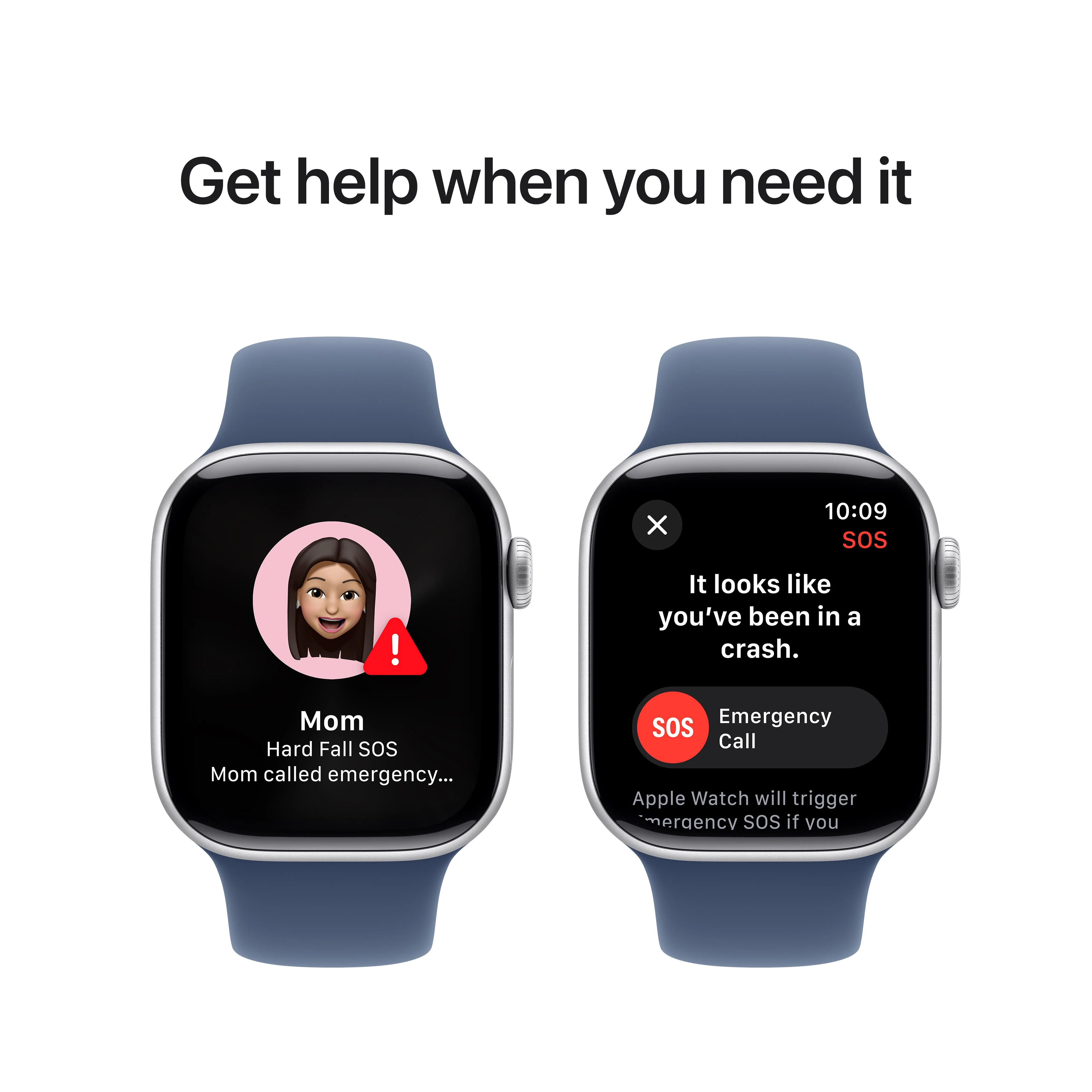 Apple Watch Series 10 GPS + Cellular 42mm Silver Aluminium Case with Denim Sport Band - M/L - Image 6