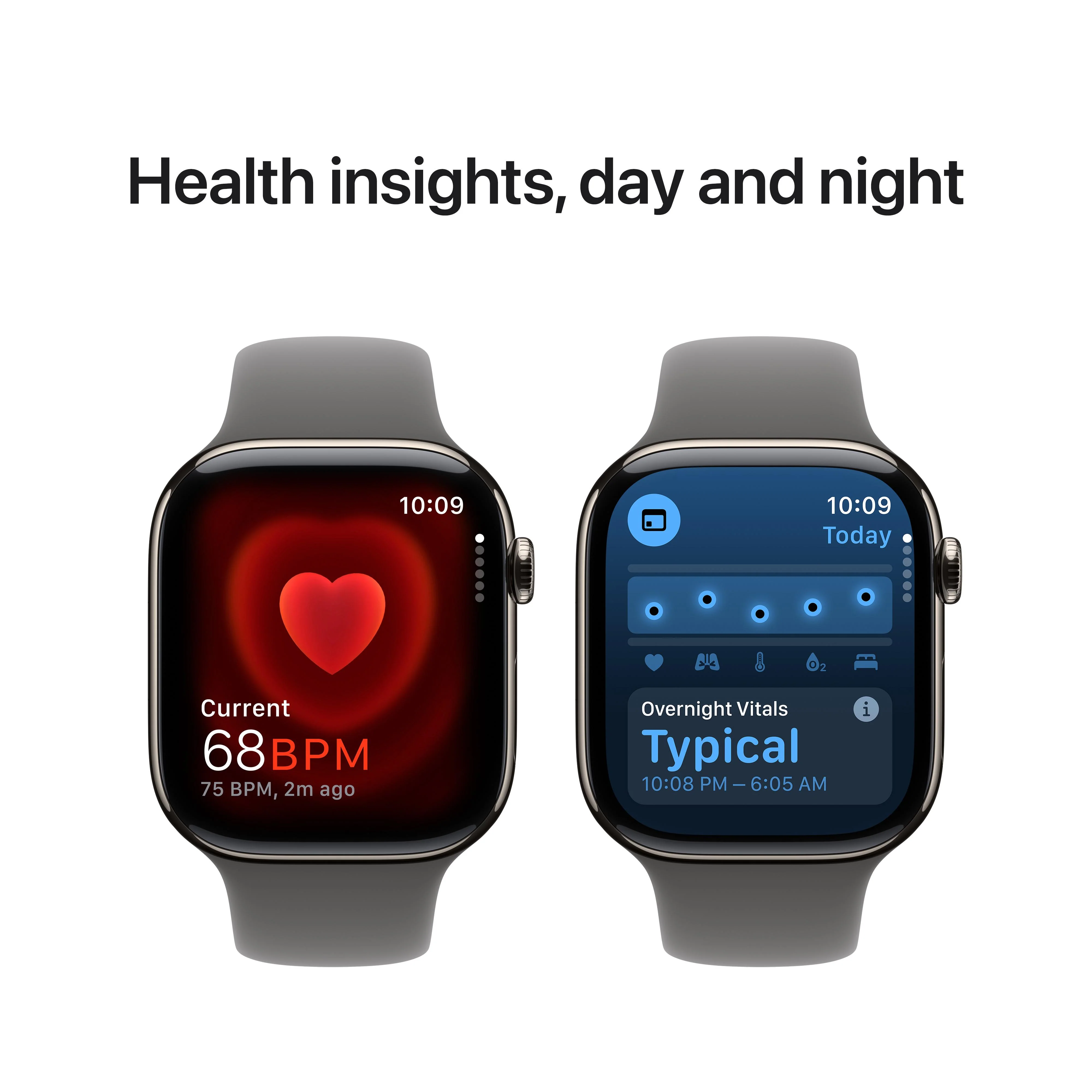 Apple Watch Series 10 GPS + Cellular 46mm Natural Titanium Case with Stone Grey Sport Band - S/M - Image 5