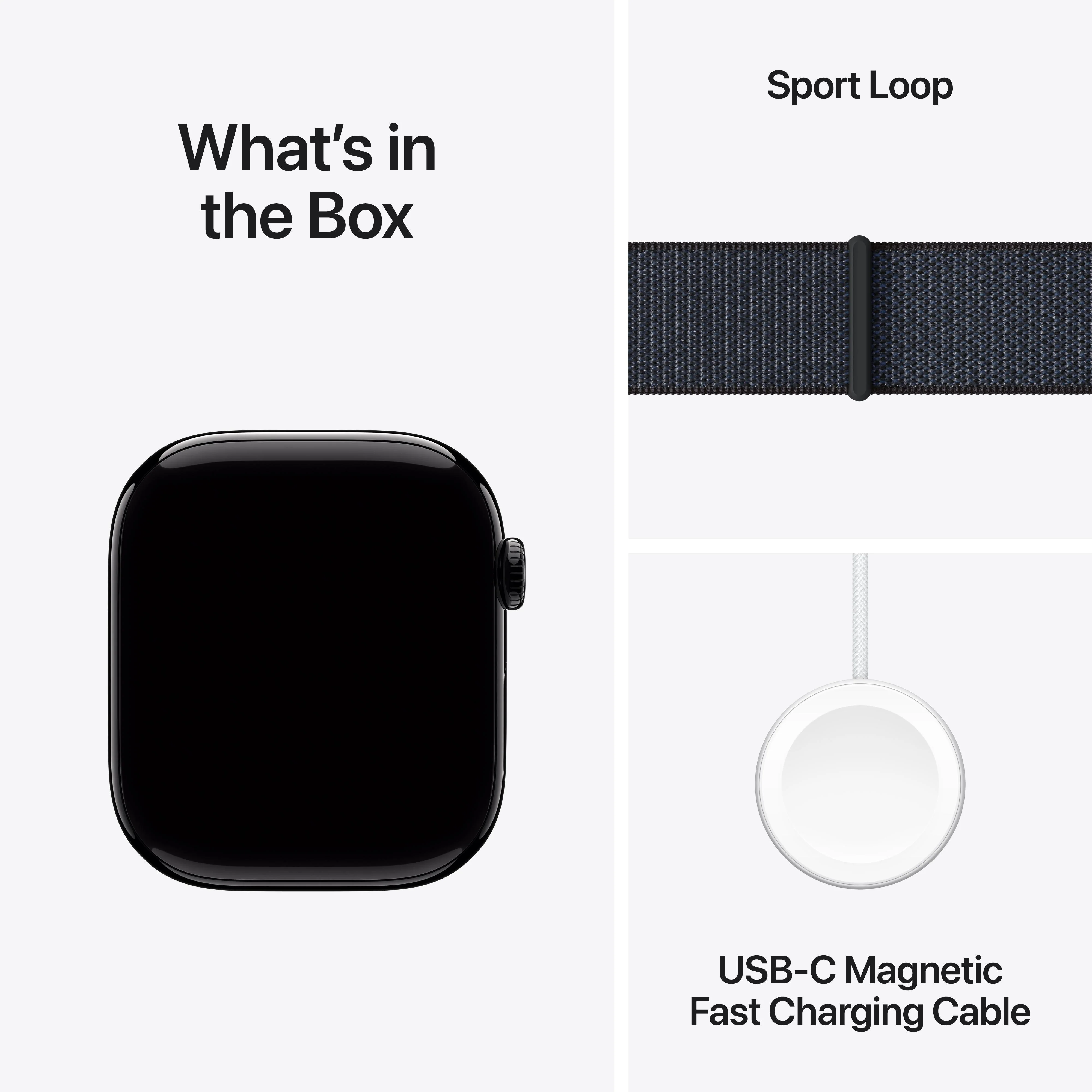 Apple Watch Series 10 GPS 46mm Jet Black Aluminium Case with Ink Sport Loop - Image 9