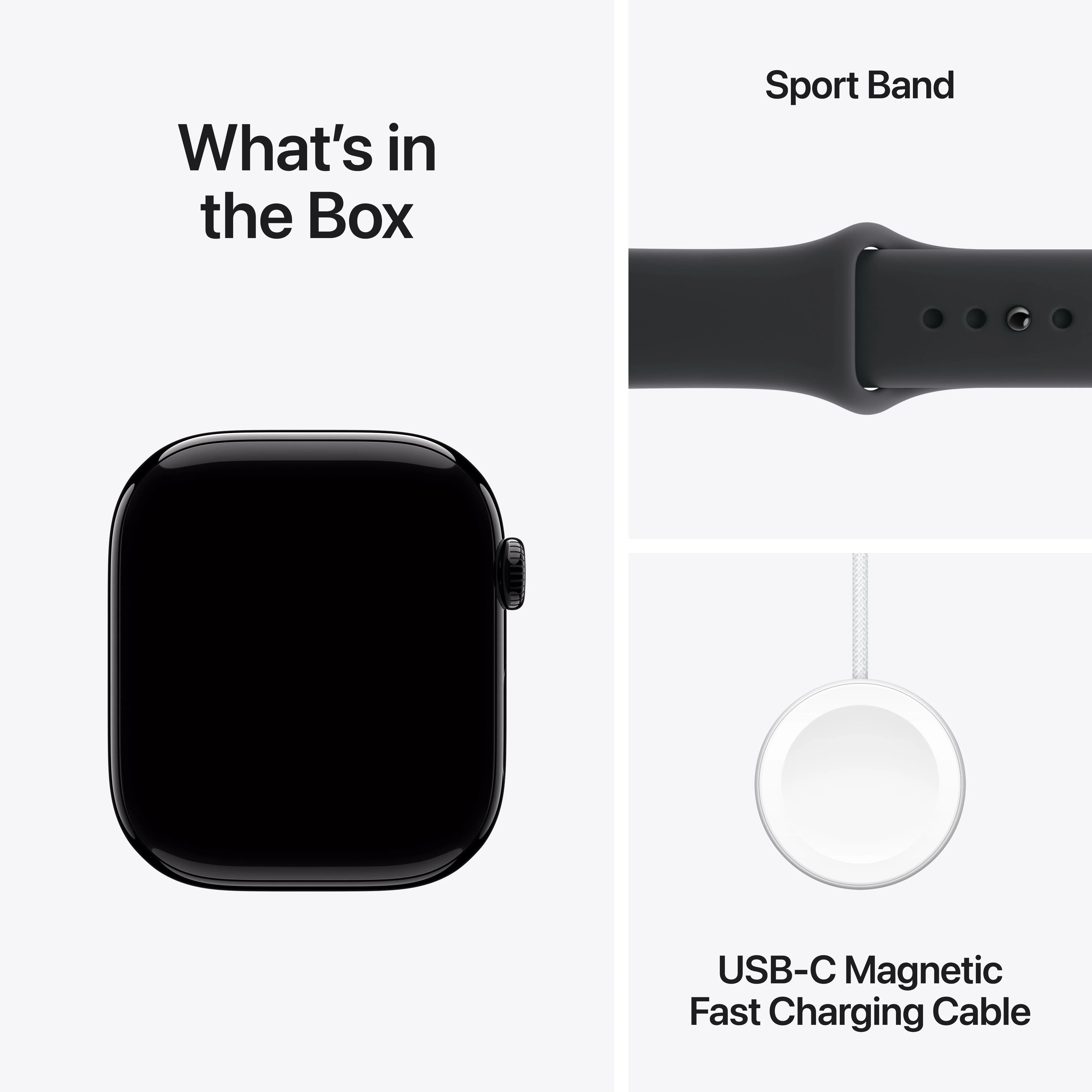 Apple Watch Series 11 GPS 46mm Jet Black Aluminium Case with Black Sport Band - S/M - Image 9