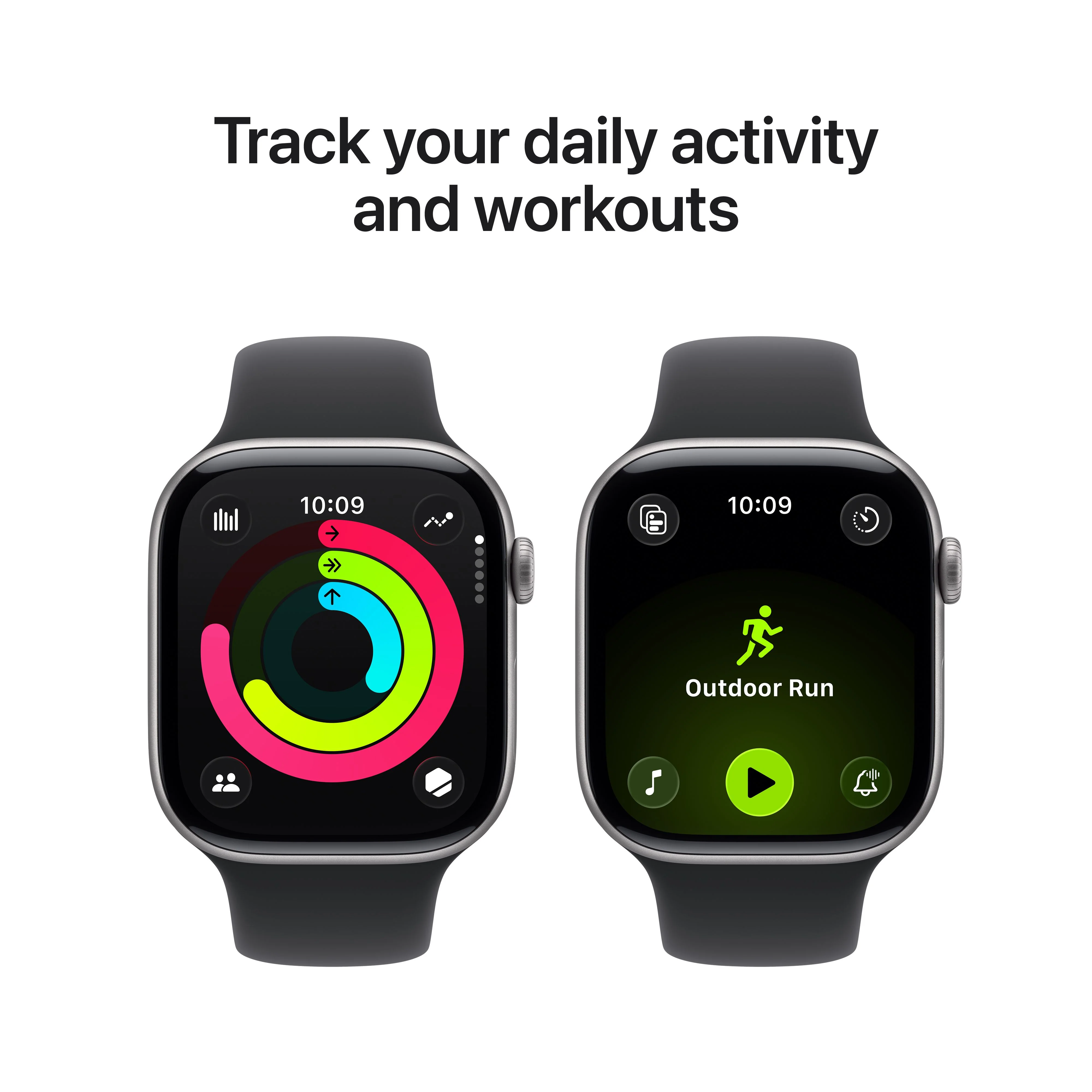 Apple Watch Series 11 GPS 46mm Space Grey Aluminium Case with Black Sport Band - S/M - Image 4