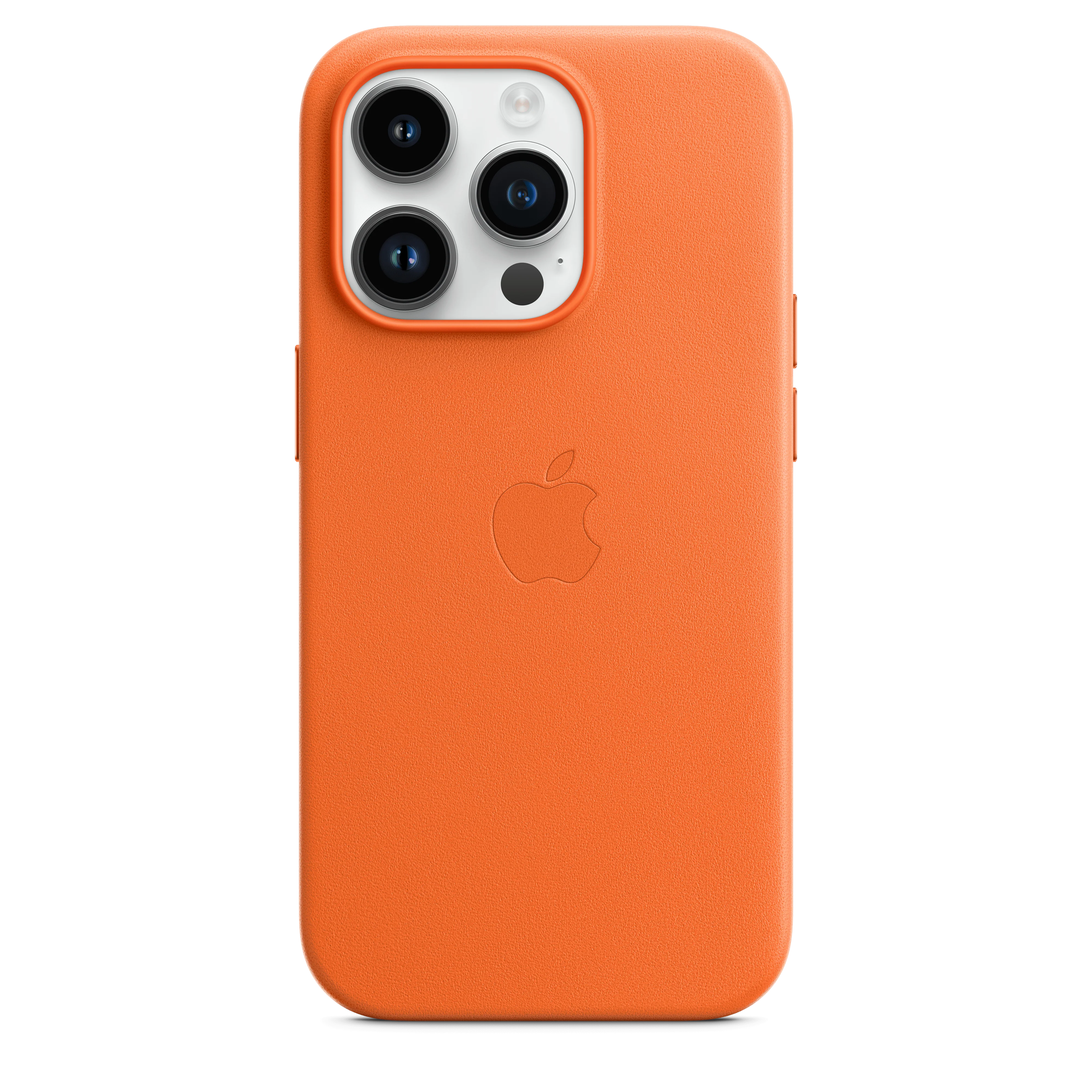iPhone 14 Pro Leather Case with MagSafe - Orange - Image 3