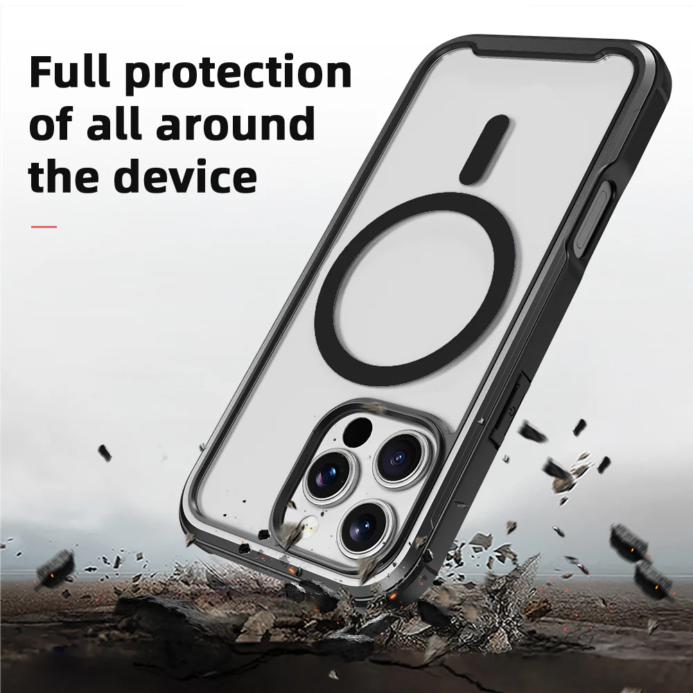 PULSE Aluminium Rugged Magsafe Case for iPhone 16-Matt Black - Image 6