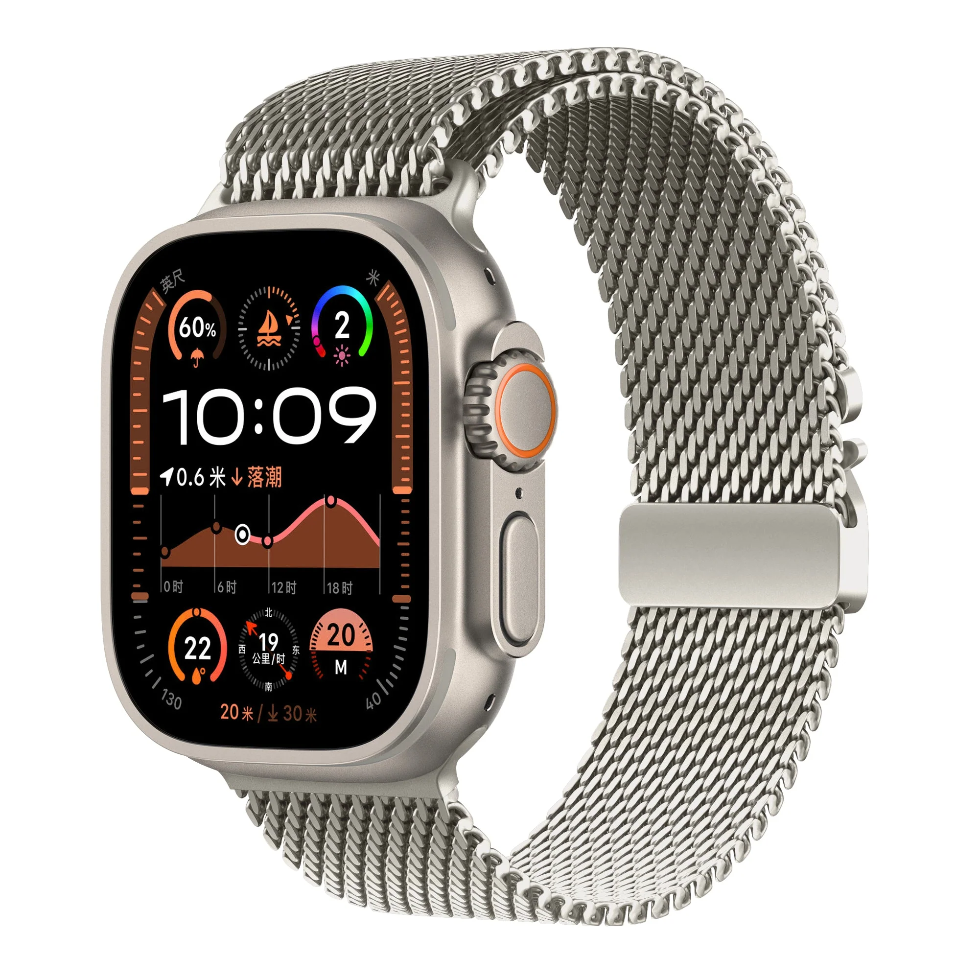 TEKNE Milanese Adventure Band | Slim, Breathable, Secure Magnetic Strap 
