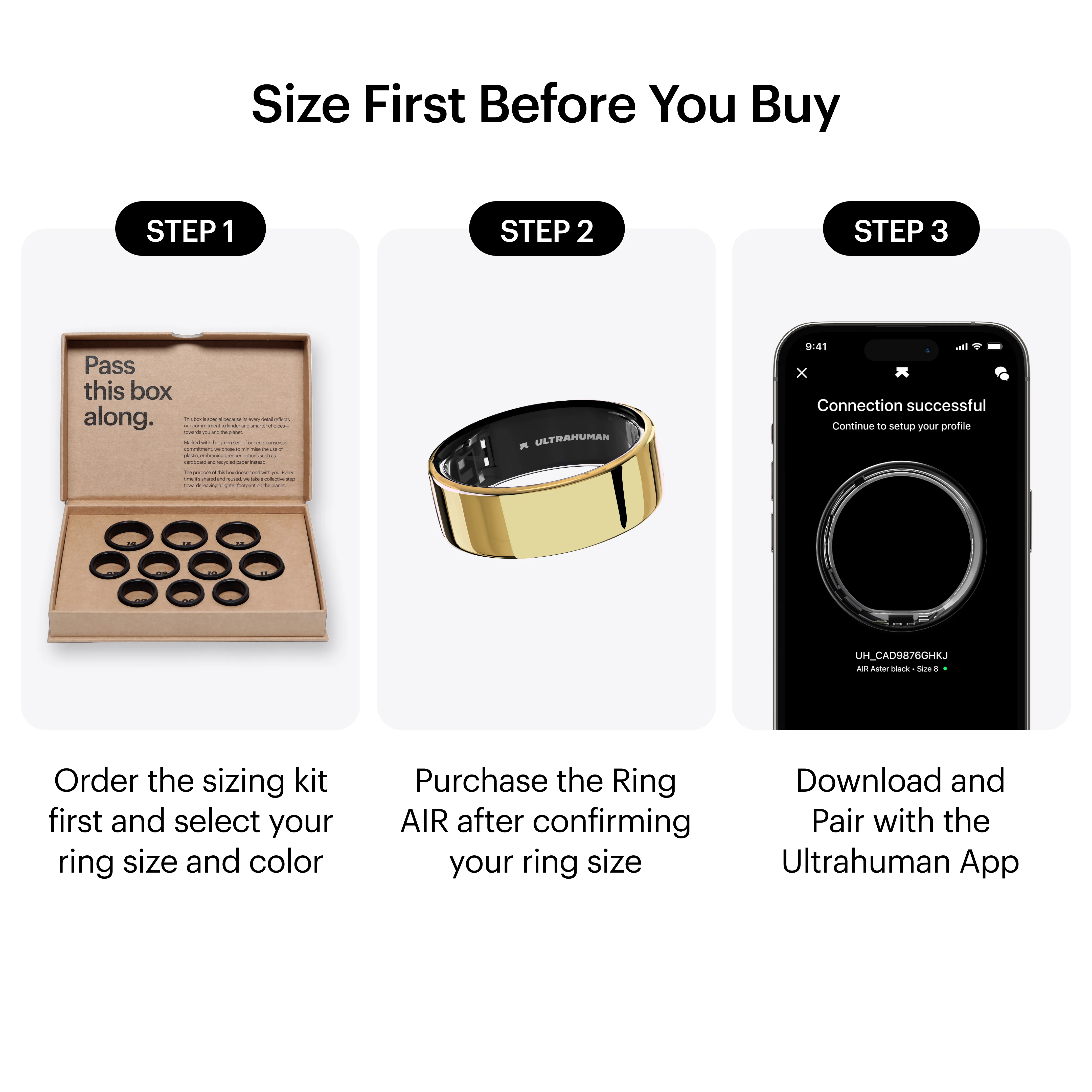 ULTRAHUMAN Ring AIR – Smart Fitness, Sleep & Activity Tracker for Men/Women (Bionic Gold) 12 - Image 2